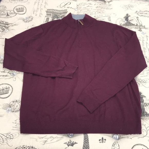 Men's Nordstrom Men's Shop Quarter Zip Wool Pullover - Picture 7 of 8